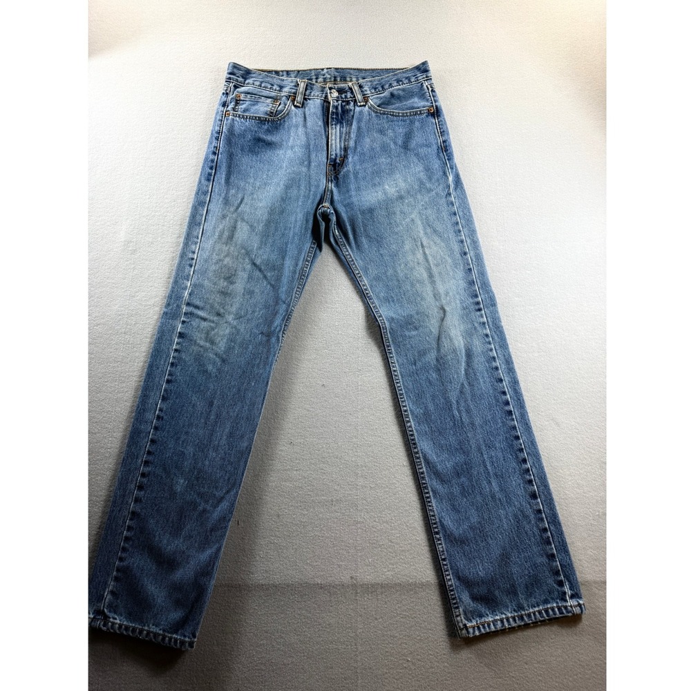 Levi 505 Regular Fit Jeans Mens 32x32 Blue Denim Straight Leg Cotton Medium Wash